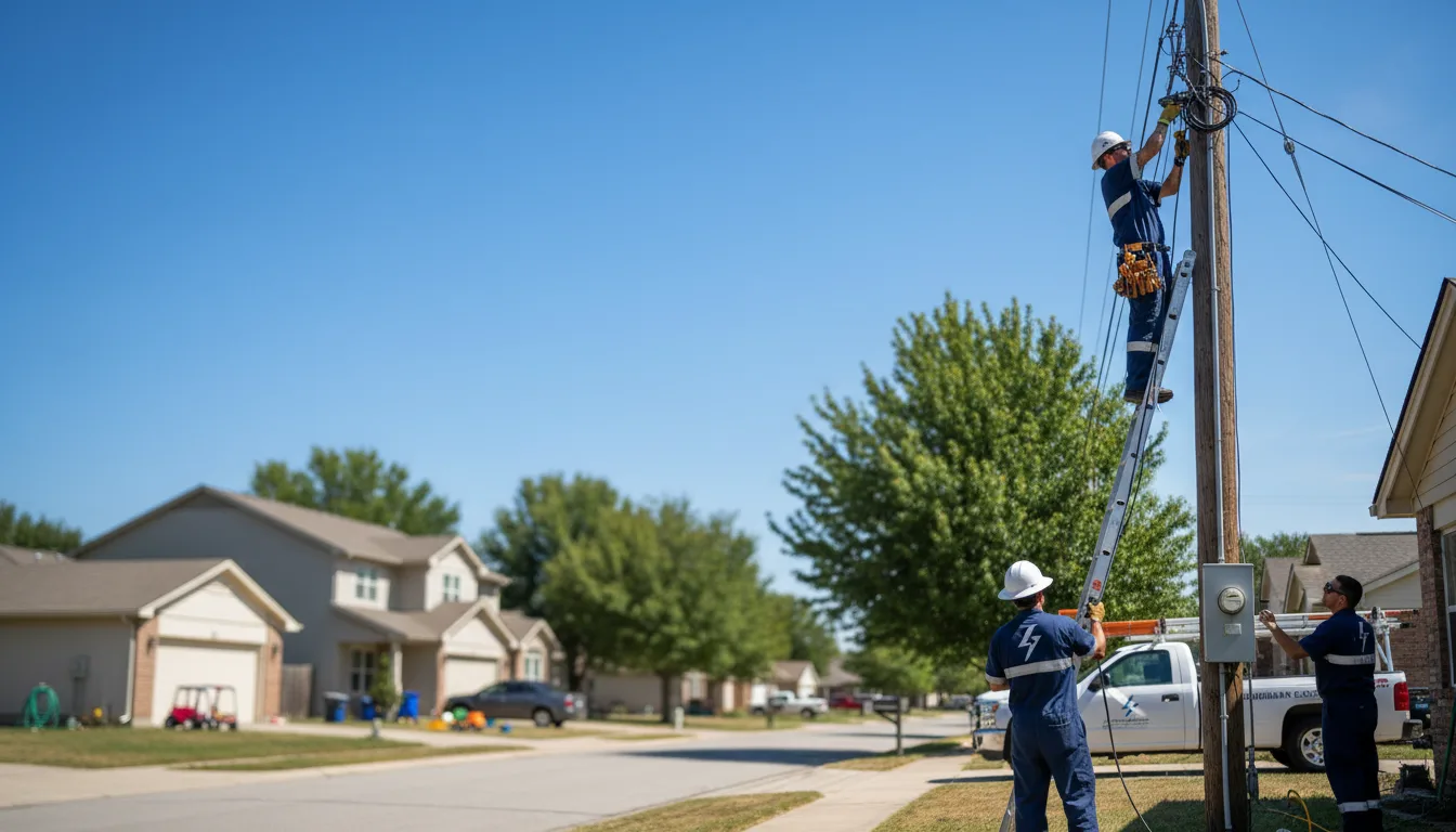 Residential electrician providing installation services in Omega, OK